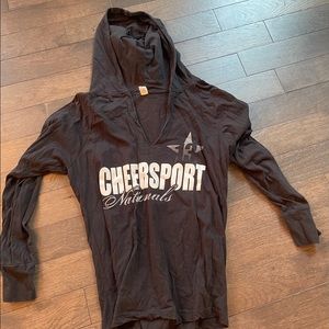 CHEERSPORT CHEERLEADING: Black Hoodie pullover, lightweight,